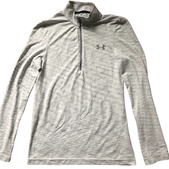 UNDER ARMOUR Half zip pullover white and light gray Size small - Picture 1 of 4